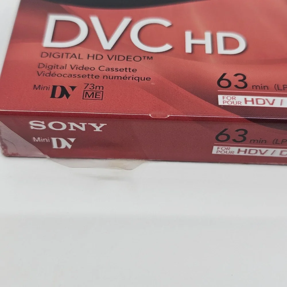 Lot of 3 Sony DVC HD MiniDV 63min Digital HD Video Tapes DVM63HDR Sealed New